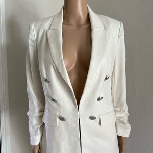 MEMORIAL DAY SALE Veronica Beard Linen Herringbone Dickey Blazer Jacket